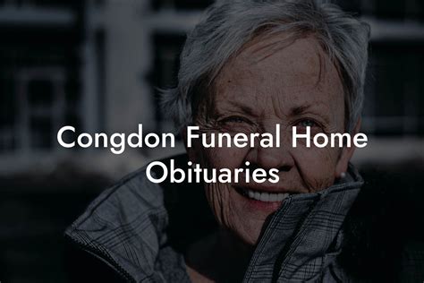 congdon funeral|mary connell obituary.